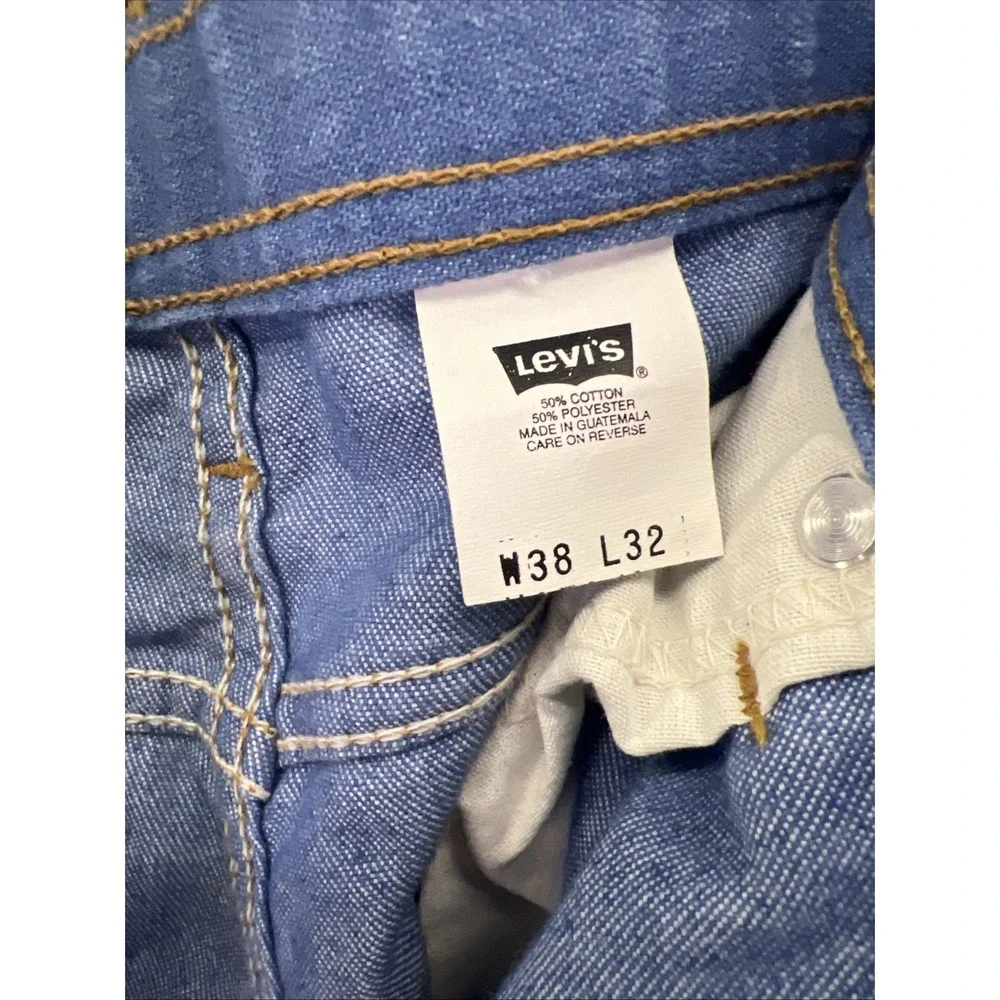 Vintage Y2K Levi's Blue Soft Denim Jeans Brown Tab 38x32 Baggy,‎ Grunge, 2000 ✅